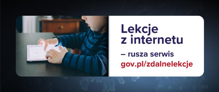 Lekcje z internetu - rusza serwis gov.pl/zdalnelekcje